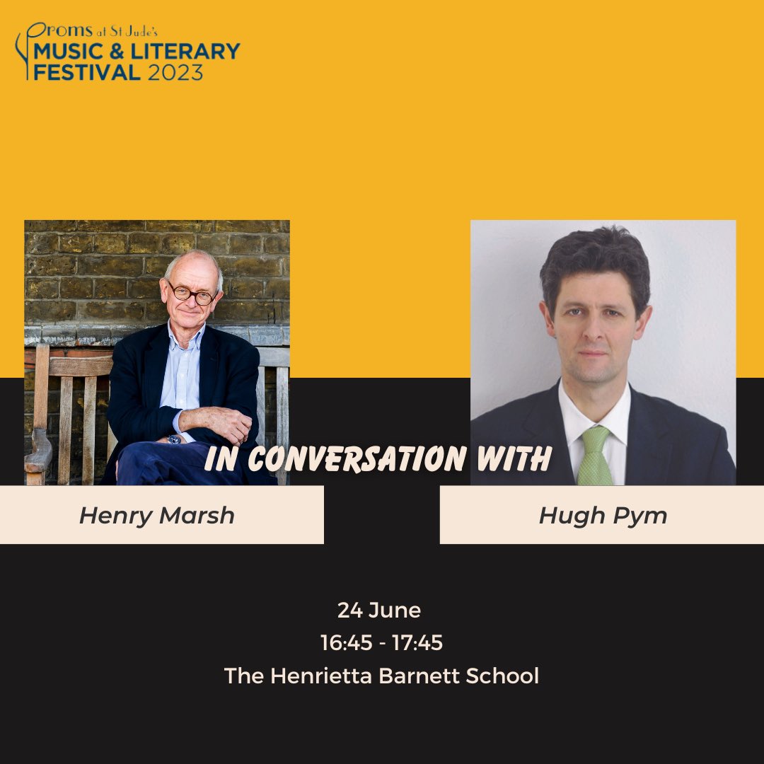 We are so excited to have paired Henry Marsh with our next #litfest2023 interviewer Hugh Pym, as they discuss his book ‘And Finally’. 

Hugh is currently the BBC’s health editor and has been reporting politics, economics, public spending and NHS finance for over two decades.