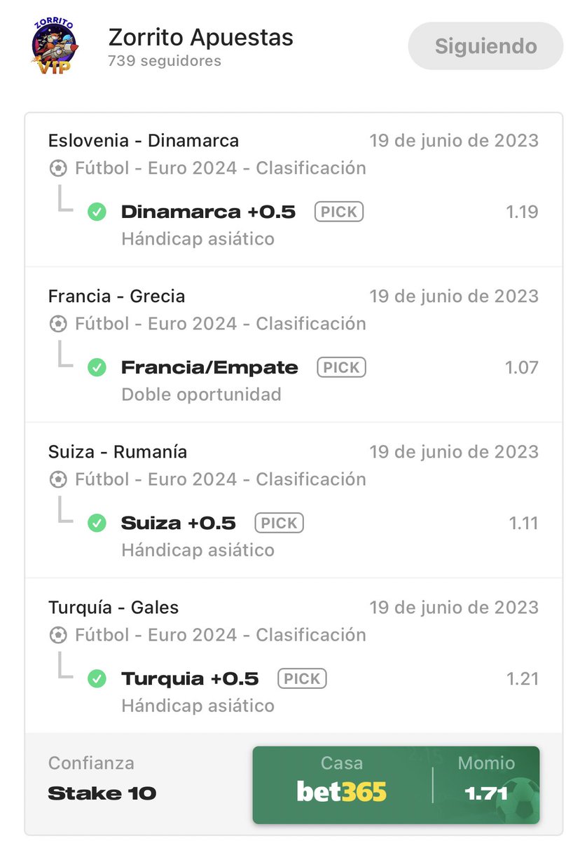 PicksPicks5's tweet photo. Uno más compartido y uno más cobrado nos ponemos 2/2 ✅

Comenzó bien la semanita ¿Cobraron conmigo? 

🚀💎Inscripciones vip al DM se viene mi grupo STAKAZOS LIGA MX+VIP al pagar tienes lo que resta de junio y todo julio 

Parley 🇪🇺 WIN ✅✅✅ 

❤️ y RT si quieren FREEPICK de mlb https://t.co/P6sby9FD0z