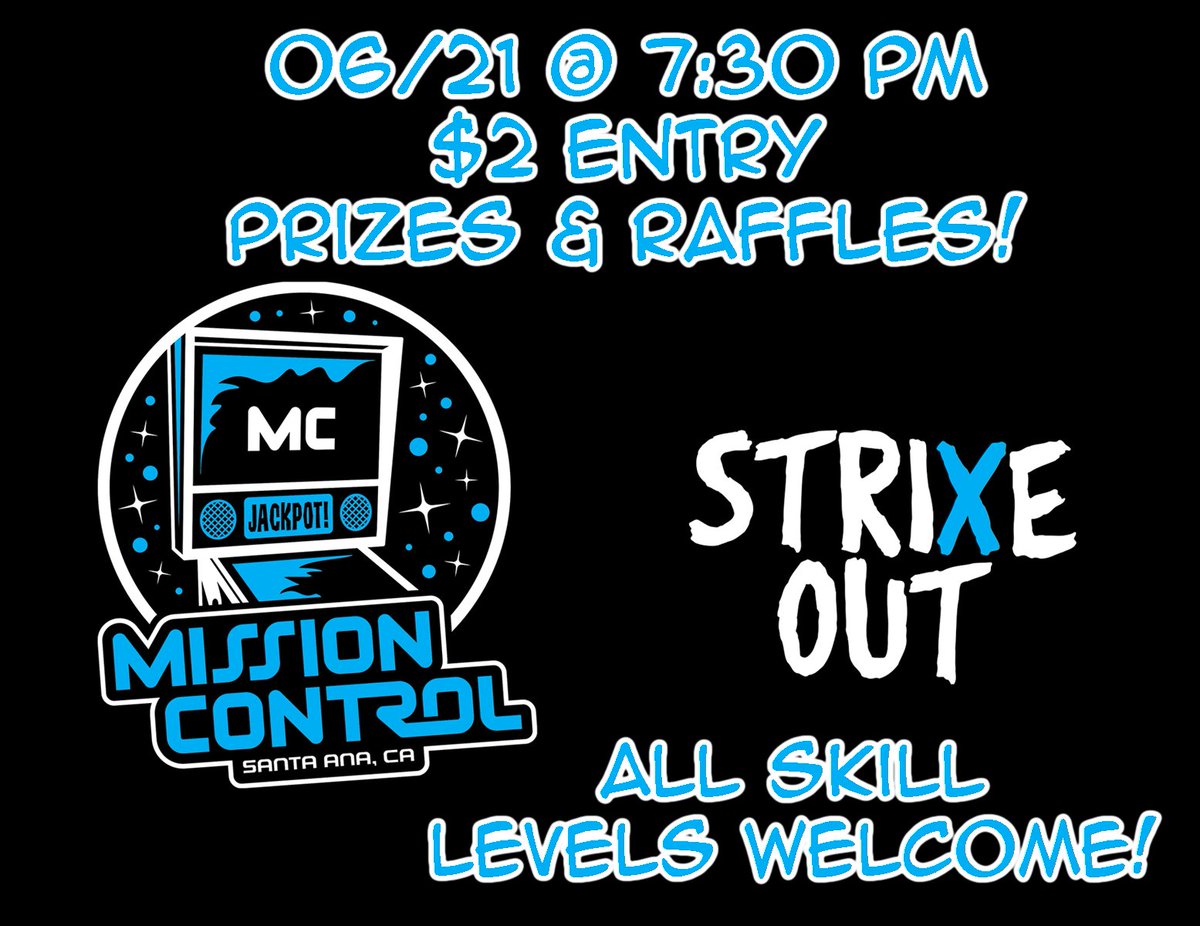 Join us tomorrow for another Wednesday Night Strikes #pinball tournament at Mission Control in Santa Ana!

Hosted by @Binkley 

All skill levels welcome!

#sternarmy