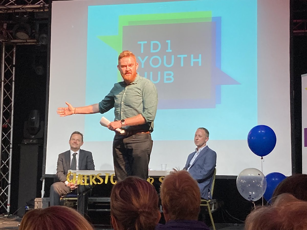 jacquirenton's tweet photo. On behalf of @fire_scot @SfrsBorders thank you @TD1YH for the invite to help celebrate 10yr of TD1 and the amazing work they do. Great words from Kevin Ryalls @Gala_Academy, @JohnLoughton. Congrats to all who received an award. #youthworkchangeslives https://t.co/JlsCuFJltt