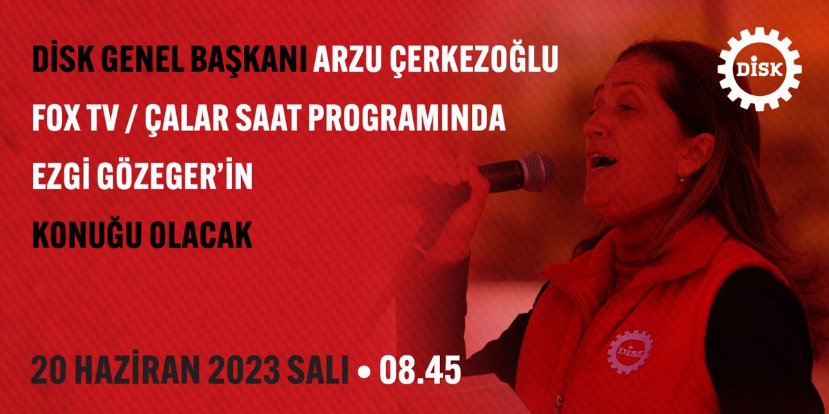 İşçiler ve emekçiler olarak gündemimiz ekmeğimiz ve demokrasi!…

 Yarın  sabah 08:45'te Fox TV'de #ÇalarSaat programında @ezgigozeger’le asgari ücret başta olmak üzere emeğin gündemlerini konuşacağız.