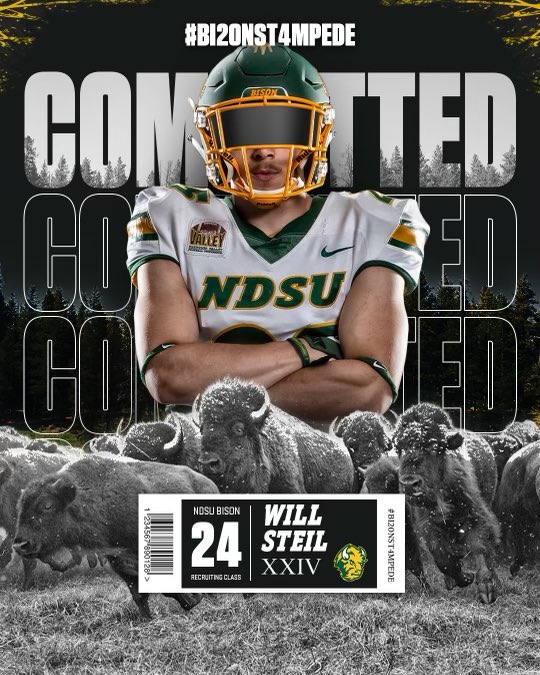 I’m incredibly blessed and excited to announce that I’ve committed to North Dakota State University to continue my education and Football career! #rollherd🤘!
<a href="/Coach_Entz/">Coach Matthew Entz</a> <a href="/JPetrino/">Coach Jason Petrino</a> <a href="/lew_walk7/">Lewis Walker</a> @CoachDeno @PetersNDSU <a href="/CoachHerberg/">James Herberg</a>