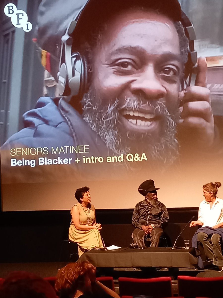 Molly Dineen pays tribute to Blacker Dread's generosity in sharing so much - great to see her documentary Being Blacker <a href="/BFI/">BFI</a> this afternoon and hear their stories about filming 'I was really quite annoying' she said 'Definitely' he chuckled.