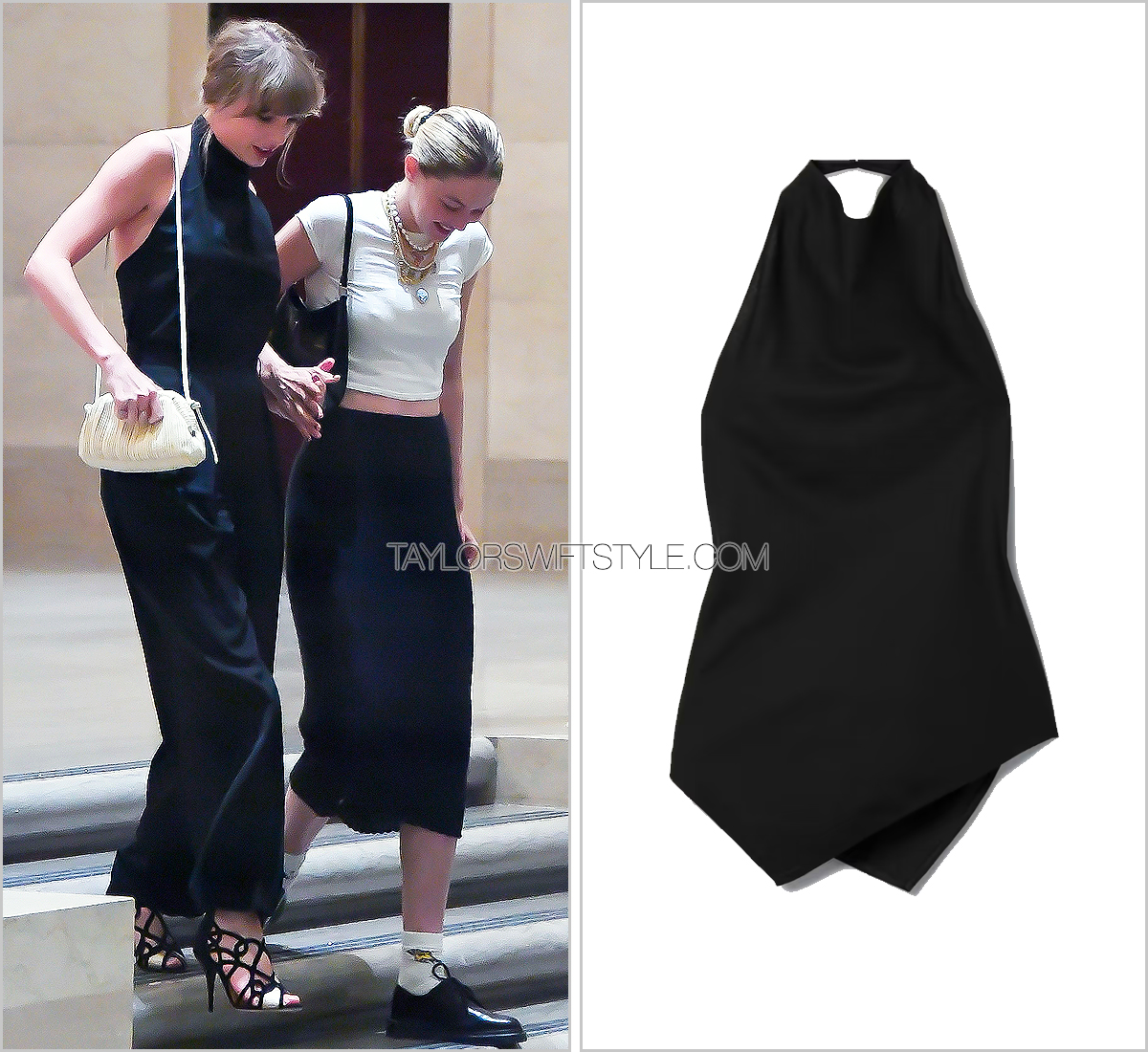 .@taylorswift13 out in NYC wears more #TheRow! This time, a chic 'Bence' halterneck top ($1,550). shopstyle.it/l/bXHeo