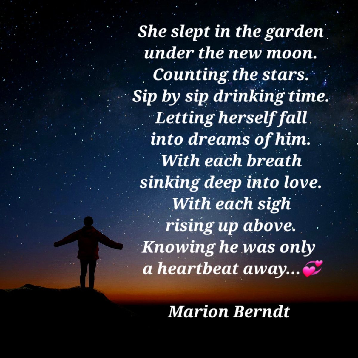 So, last not least point on my day's agenda: putting my beloved soul to bed - only a heartbeat away...x💞

Good night and 
sweet dreams!😌💤

#FromOneLine #vss365 #breath #vssdaily #deep #poetry #poetrycommunity #love