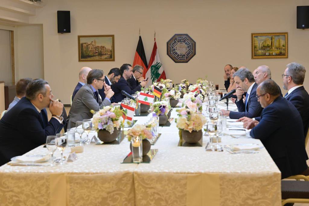 Tonight Fouad Makhzoumi <a href="/fmakhzoumi/">Fouad Makhzoumi</a> invited <a href="/GermanEmbBeirut/">Germany in Lebanon 🇩🇪🇱🇧</a> and me for a dinner with a group of Lebanese MPs engaged in reforms &amp; a quest for genuine change in Lebanon. Discussing their political and economic roadmap for 🇱🇧 was extremely inspiring. <a href="/michelmoawad/">Michel Moawad</a> <a href="/GhassanHasbani/">Ghassan Hasbani</a>