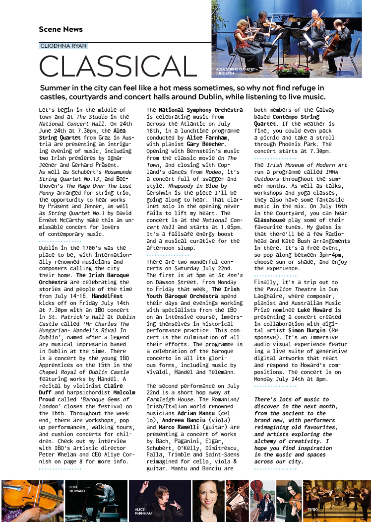 Pick up this month's edition of @thegoodublin for lots of scene news, including my classical contribution.
In this month's column, you'll find everything from baroque to multi-media performances, in spaces across the city, from Dublin Castle to Farmleigh House. Enjoy! 
Cx