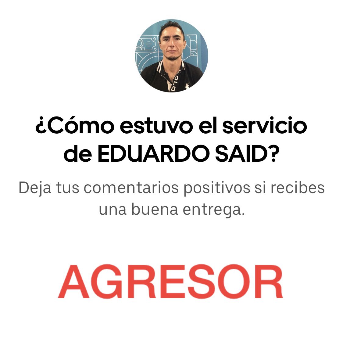 M_Nova_'s tweet photo. ⚠️ Agresión y amenazas por parte de repartidor de @UberEats_mex ⚠️

Abro hilo. 

👉🏼 Ayer 18 de junio hice un pedido por @UberEats_mex a @tortaslacaste entregado por el repartidor EDUARDO SAID en #Coyoacán cerca de las 4.30pm.
El pedido era de $150 MXN. 

@Uber_MEX @SSPCMexico https://t.co/QsI1PIjV2e