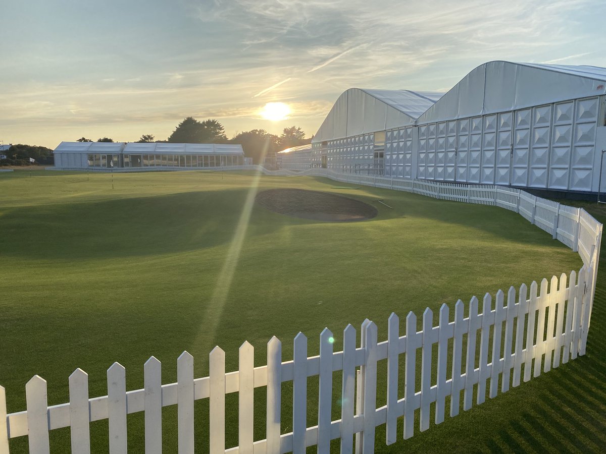 alanbevo's tweet photo. ⁦@TheOpen⁩ chipping green and players/media area at ⁦@RLGCHoylake⁩ looking ready who welcome the world’s best golfers in 4 weeks time! https://t.co/B10sNOJWP3