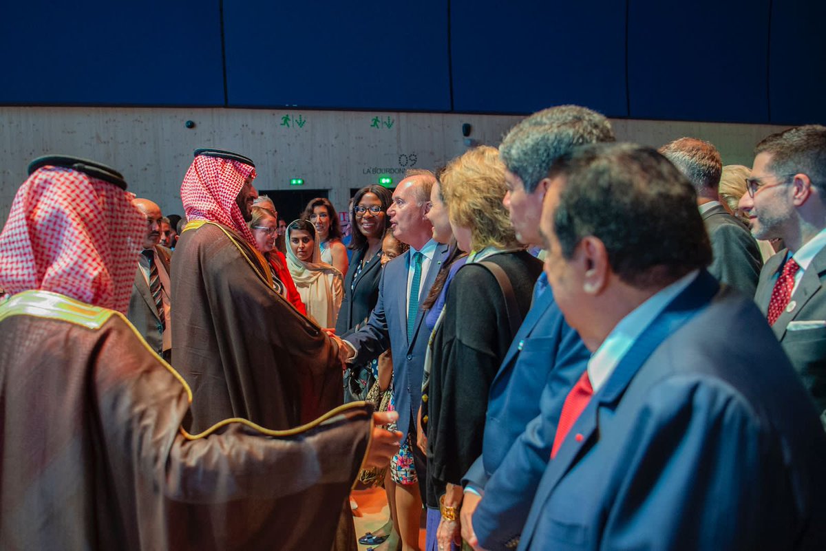 Badermasaker's tweet photo. سمو #ولي_العهد رئيس #مجلس_الوزراء يشارك في حفل استقبال المملكة الرسمي لترشح الرياض لاستضافة إكسبو 2030، المقام في العاصمة الفرنسية باريس.
#ولي العهد_في_حفل_EXPO https://t.co/C5R9U0fRU2