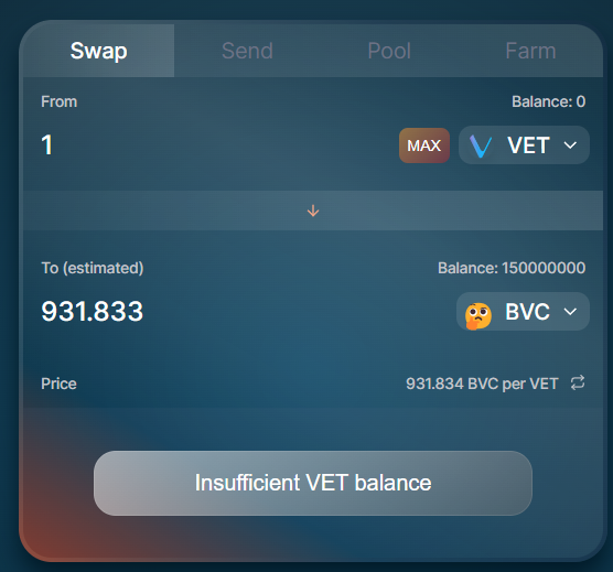 BlackVeMarket's tweet photo. 🌊Dive into Liquidity!
Our liquidity pool is filling up rapidly, thanks to your incredible support.
🚀Get ready for seamless trading experiences on #VexChange
Don't miss out on the opportunity to be part of the vibrant #VeChain ecosystem.
#BVC #VET #VeChainHasNFTs
3/5🧵 https://t.co/mJlKl7l7BE