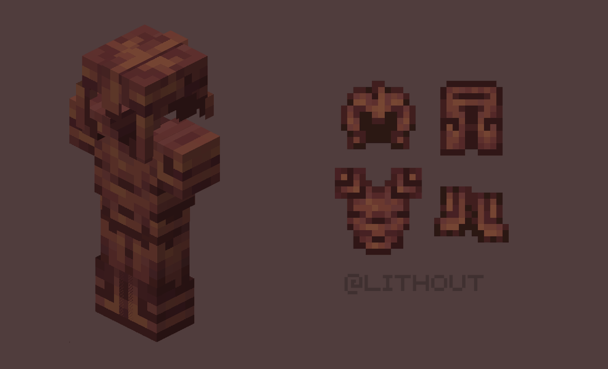 Lithout's tweet photo. Netherite armor
#Minecraft #pixelart https://t.co/SNywNyX4SG