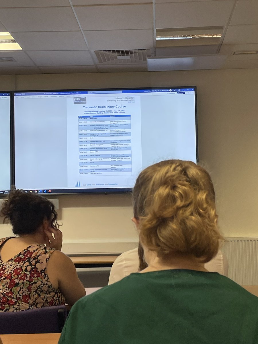 abigailrdenny's tweet photo. Fantastic day at @nhsuhcw TBI study day. All brilliant speakers with a lot of knowledge! https://t.co/U1OVnlx5v9