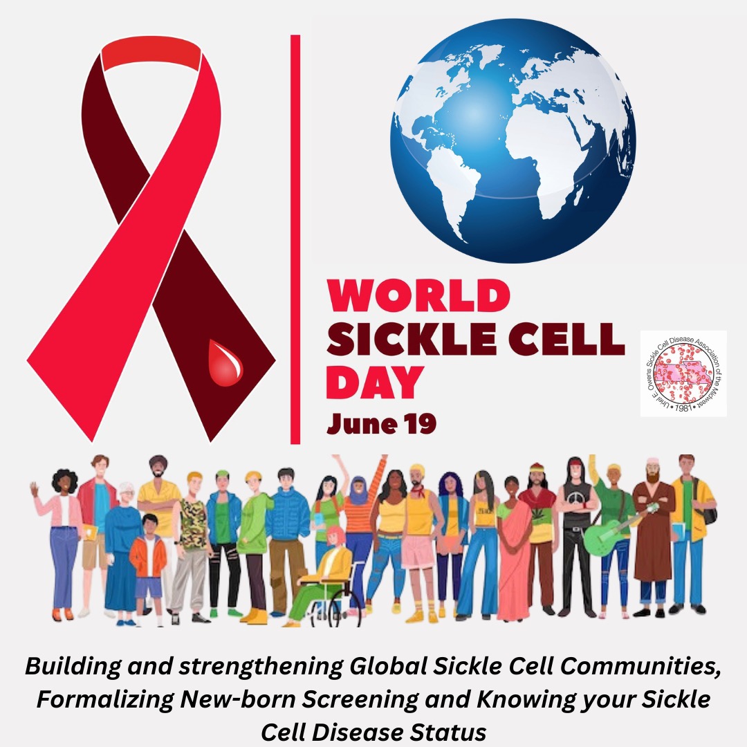 World Sickle Cell Day plays a vital role in sharing accurate information and debunk myths about Sickle Cell to the public, healthcare professionals, and policymakers. 

#WorldSickleCellDay
#sicklecellmidwest