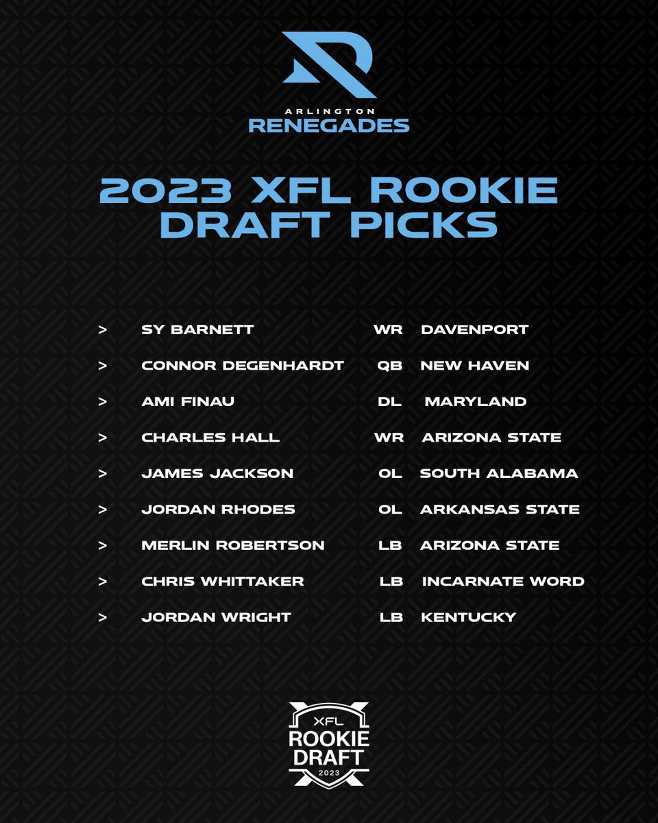 Let’s run it back, Rookies 😏🏆

#XFL2024 | #XFLRookieDraft