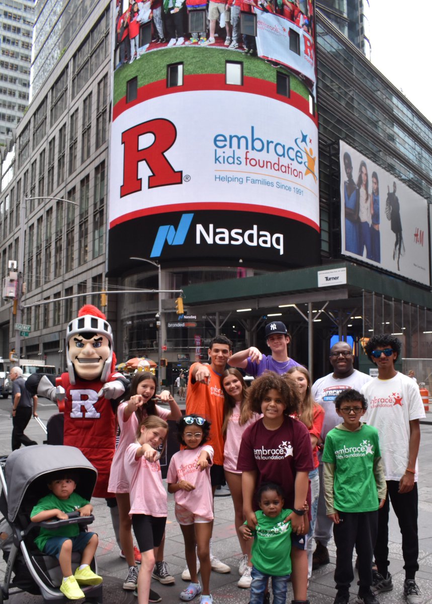 EmbraceKids (@embracekids) on Twitter photo We are proud to partner with <a href="/RUAthletics/">Rutgers Scarlet Knights</a>, <a href="/RFootball/">Rutgers Football 🪓</a> , and <a href="/RU_SKFL/">Scarlet Knights For Life™</a>! It was special to promote our partnership in Times Square on the NASDAQ tower! We are proud to partner with <a href="/RUAthletics/">Rutgers Scarlet Knights</a>, <a href="/RFootball/">Rutgers Football 🪓</a> , and <a href="/RU_SKFL/">Scarlet Knights For Life™</a>! It was special to promote our partnership in Times Square on the NASDAQ tower!