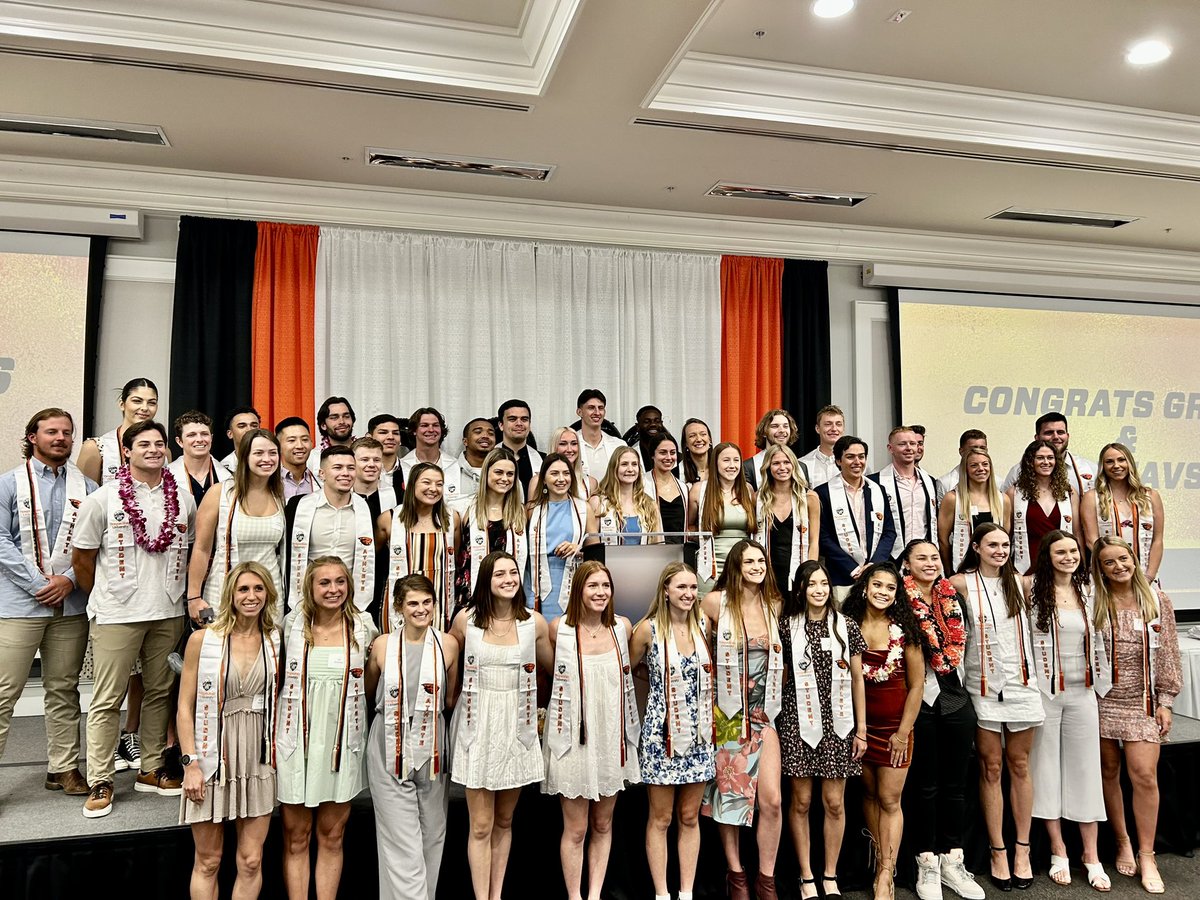 Beavs 2023- that’s a wrap!
↗️Presented a session on Positive Culture at #NACDA23 with <a href="/kaschaer/">Kelsi Schaer</a> 
🎤 Led the Convention Hacks session of New Member Orientation at <a href="/nfoura/">N4A</a> with <a href="/ADaviesSports/">Adam Davies</a> 
🦫 Celebrated our final Student Athlete Development event of the year! Congrats grads!🎓
