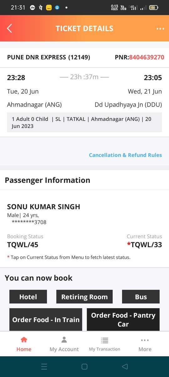 <a href="/PMOIndia/">PMO India</a> <a href="/narendramodi/">Narendra Modi</a> <a href="/RailMinIndia/">Ministry of Railways</a> <a href="/RailwaySeva/">RailwaySeva</a> <a href="/AshwiniVaishnaw/">Ashwini Vaishnaw</a> 
Sir, I request you pls 🙏 help me to confirm my Waiting Ticket.
I hope you must be help me to confirm my Waiting Ticket, I think you must be understand my problem and my situation.
My Ticket PNR:8404639270
