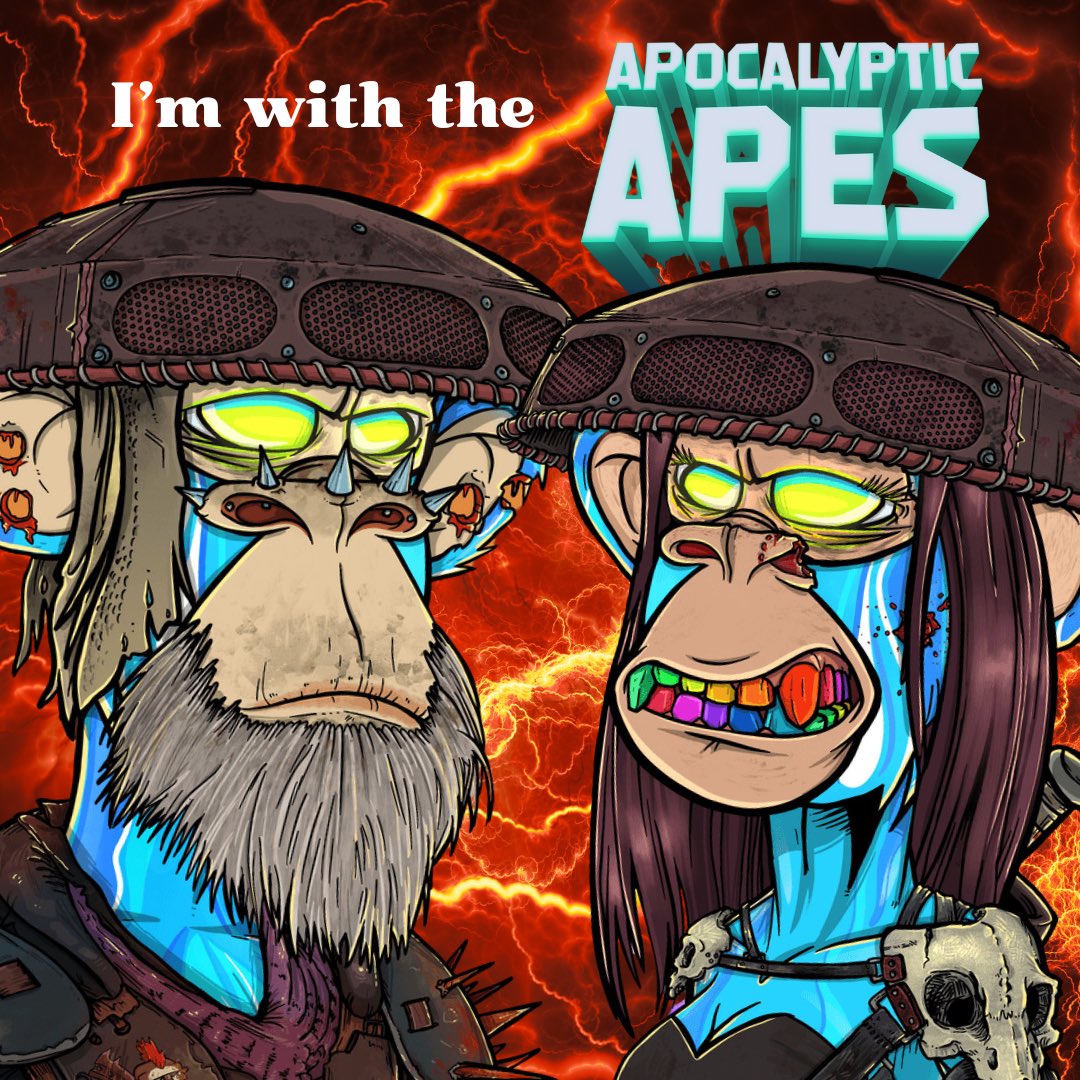🚨BIG NEWS!!🚨
Last night I fell in LOVE with my forever QUEEN!! 💙💜♥️
We’re getting married and your all invited to the party!! 
With my Krypto Juice we are planning a big family. 
🎉 💎❤️💎🧪💦👨‍👩‍👧‍👦
<a href="/apocalypticapes/">Apocalyptic Apes | 🦍</a> <a href="/AAPEQueens/">Apocalyptic Queen Apes 👑🦍</a> 
Thanks <a href="/KoiBudG/">KoiBudG</a> for the 💕matchup. 
#aapes 🔥💪🦧