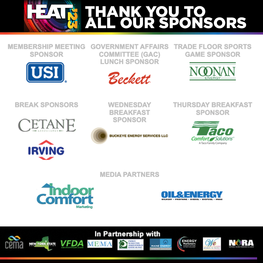 TheHEAT_Show's tweet image. THANK YOU TO OUR 2023 SPONSORS!

Special thank you to this year's HEAT Show Sponsors!

Without your support, the HEAT Show would not be possible.

To register visit HEATShow.com 

For more information contact Jessica Levaggi at: 617-804-2222 or jessica@nefi.com