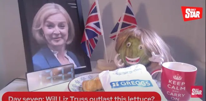 Liz Truss hates being compared to a lettuce, she says it is puerile and that the Public doesn’t understand her.

Let her understand that she is LESS than a lettuce by RTing this at least 100K times.