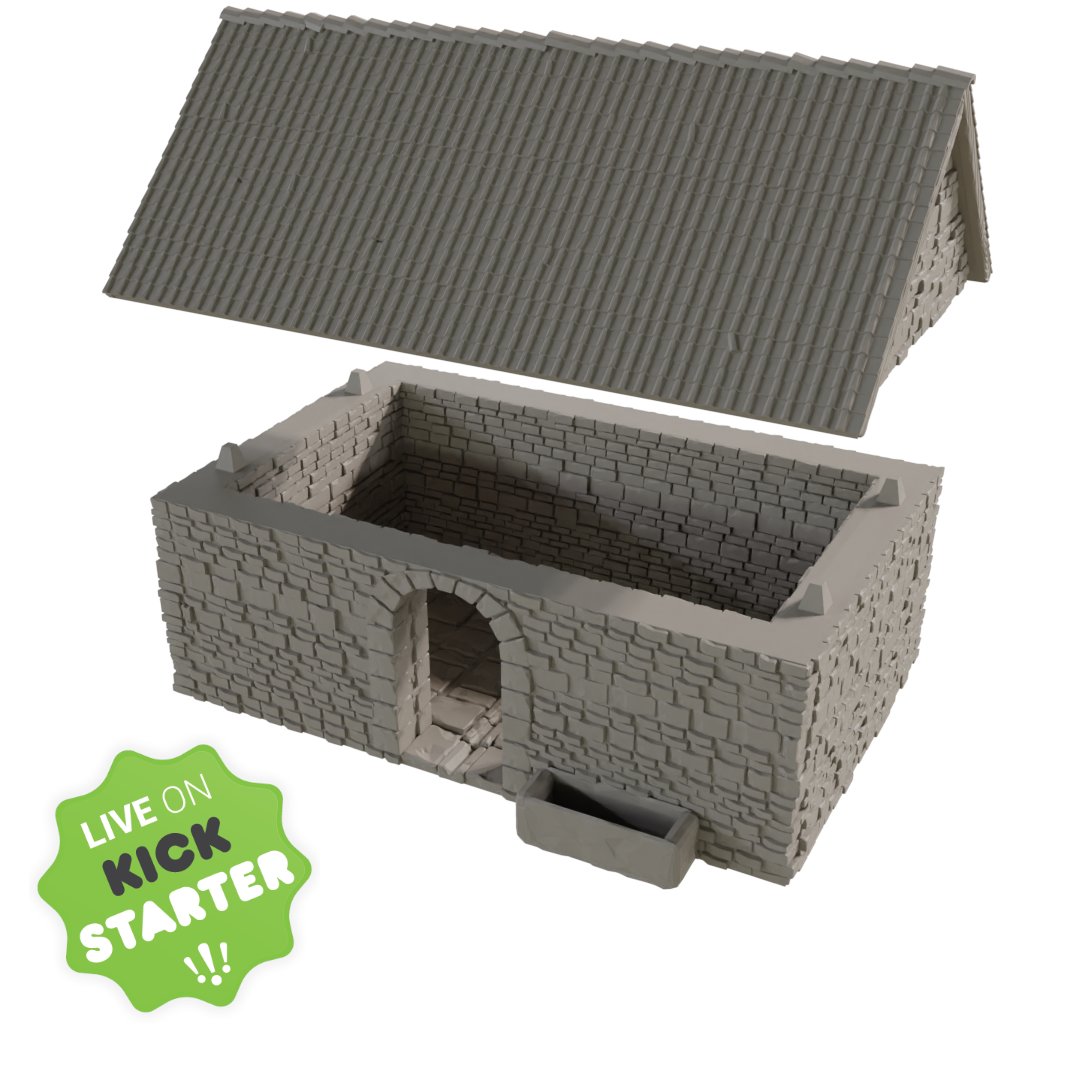 dartmoor3d's tweet photo. The stable from our Romanwall kickstarter. Modelled after ruins found on the wall.

for 28mm figures.

https://t.co/4CQyxi4fRO

#ttrpg #dnd #tabletopgames #3dprinting #rpgterrain #warhammer40k #kickstarter https://t.co/IYpq3pvcbL