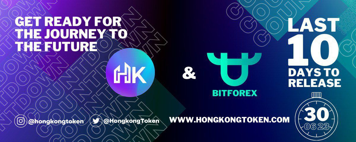 HongkongToken's tweet photo. BitForex new listing: HK @HongkongToken
📷2023/06/30 18:00 (GMT+8)
Get ready for journey to the future 
#BitForex #newlistings #cryptocurrency $HK