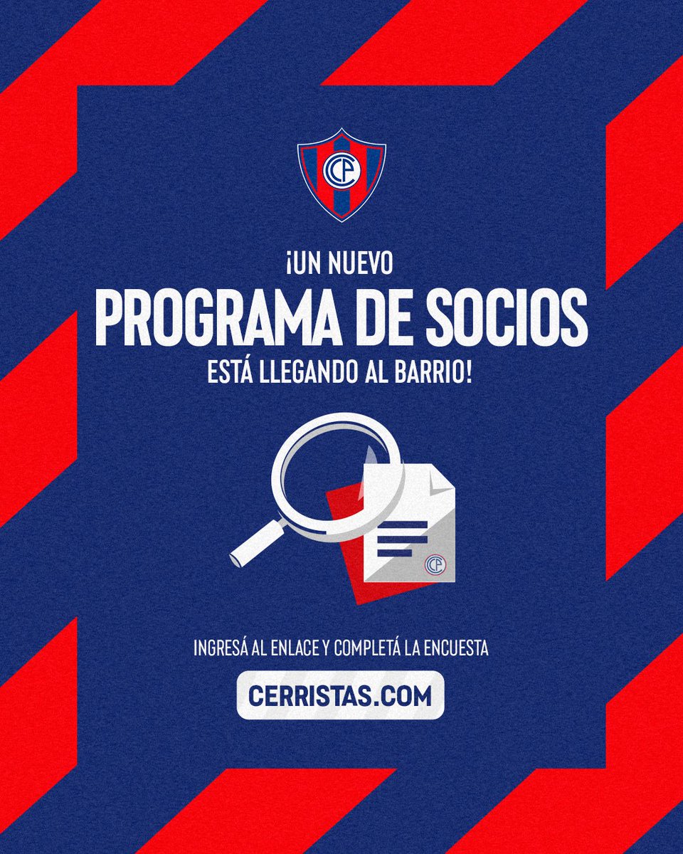 SociosCCP's tweet photo. ¡Atención Socios del más Popular! ‼️

ℹ️ ¡Un Nuevo Programa de Socios está llegando al Barrio! 🏟️

👨🏻‍💻 Ingresá al link y completá la encuesta 

👉🏽 https://t.co/K90jxoc7ro 🔴🔵 https://t.co/GvOgIjRMhG