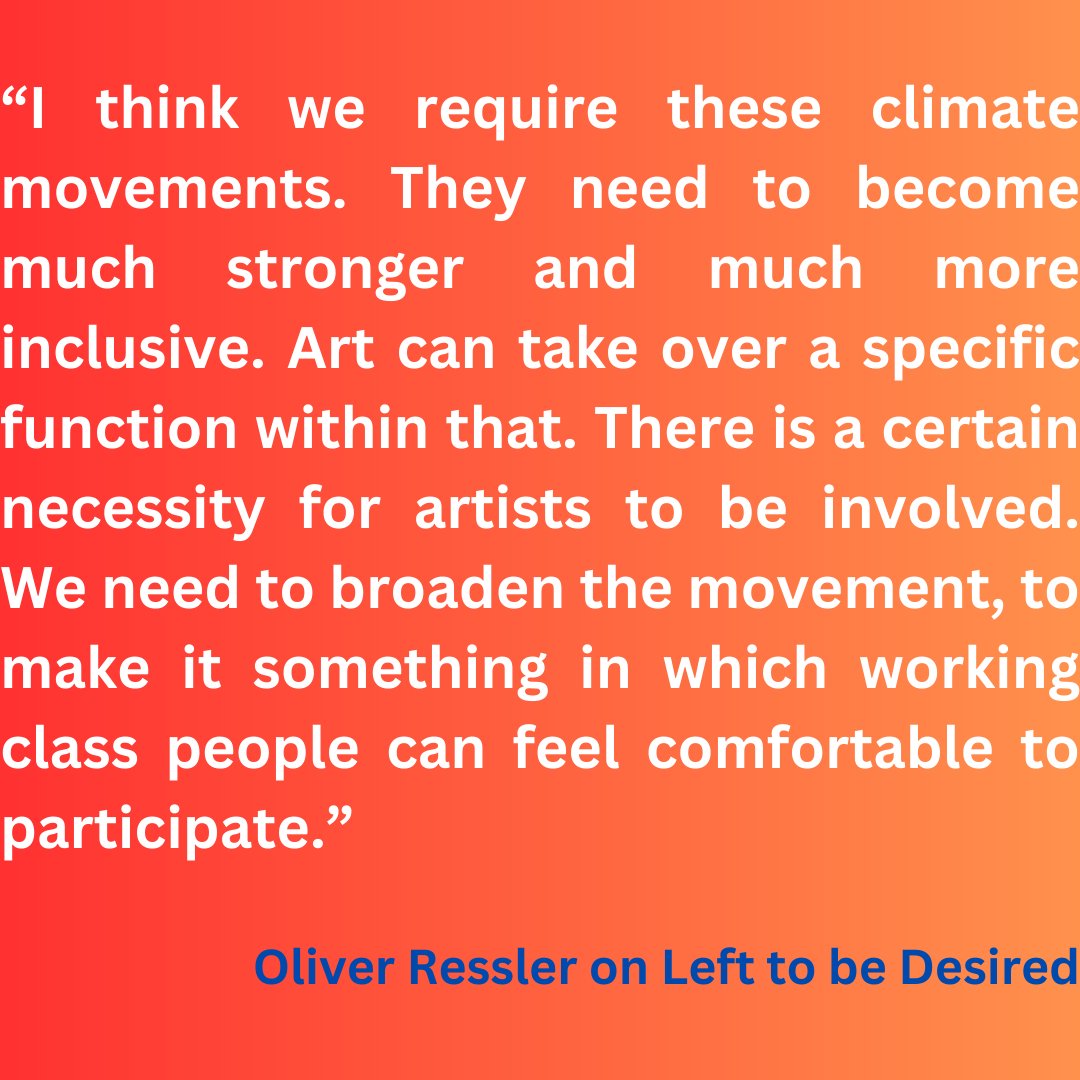 Pleased to announce that our podcast ‘Left to be Desired’ is now live. In ep #1, Maja &amp; <a href="/ReubenFowkes/">Reuben Fowkes</a>  talk to artist @ORessler Oliver Ressler, on view at <a href="/The_Showroom_/">The Showroom</a> 
Tune in via link in bio!
#lefttobedesired #oliverressler #podcast #socialistanthropocene #ClimateCrisis #art