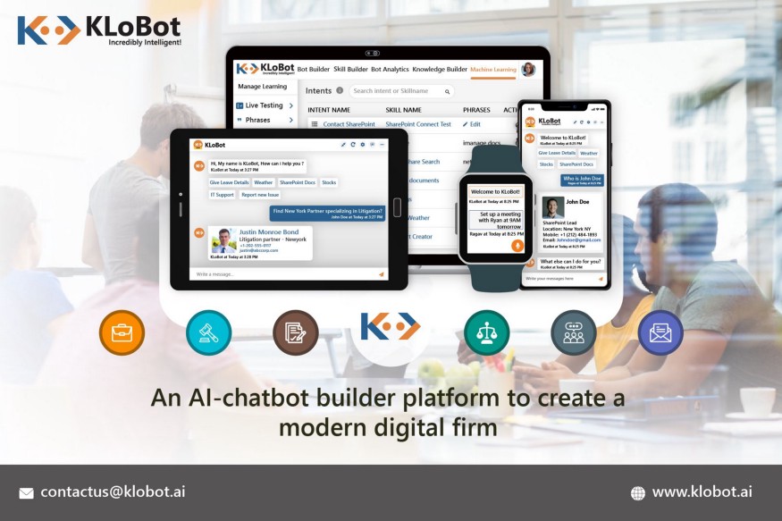 KLoBot is a chatbot builder platform that simplifies human-machine interactions via intuitive conversational user interfaces.

klobot.ai

#chatbot #chatbots #legalops #legaltech #lawtech #legal #ai #lawfirm #legalfirm #law #innovation #intelligence #it #itsolutions