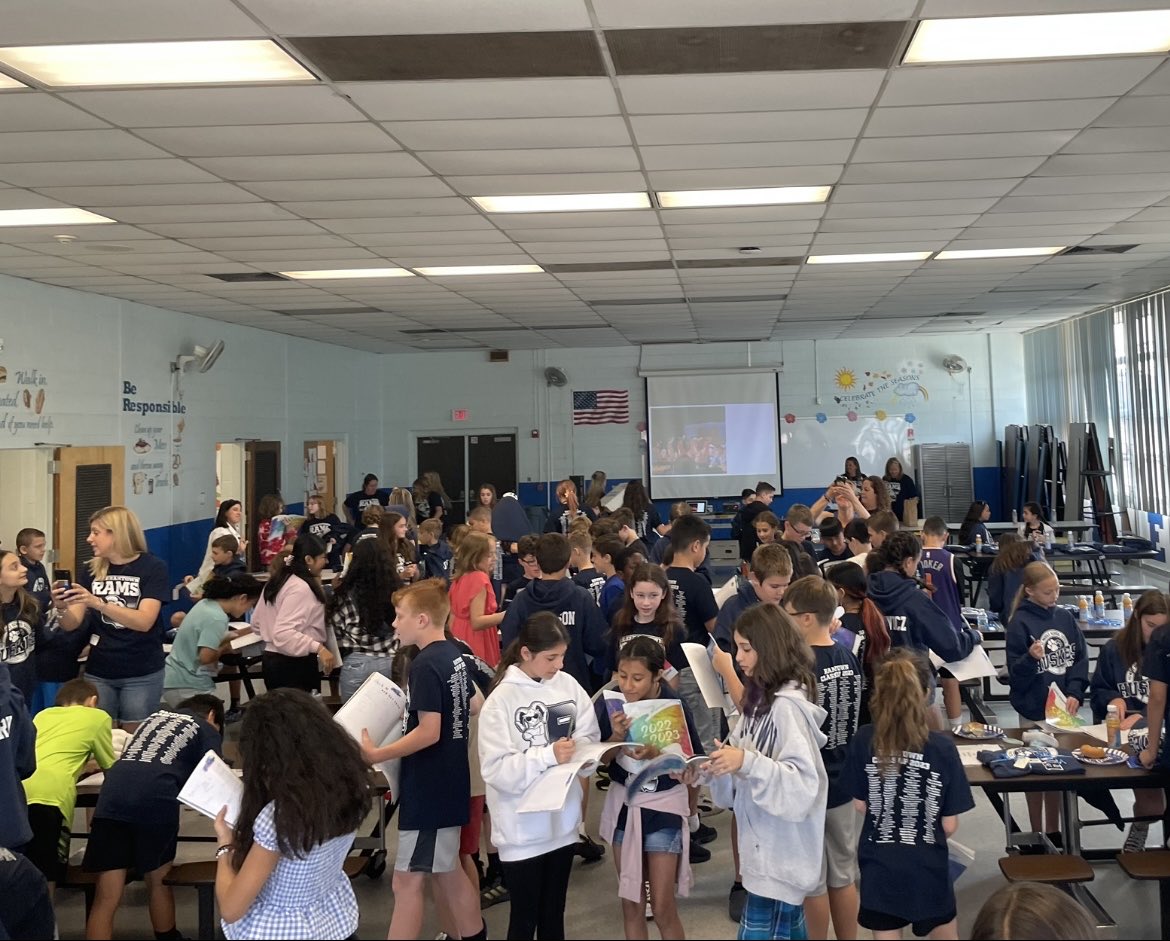 HowellTwpRamtwn's tweet photo. Thank you Ramtown PTO for our 5th grade celebration breakfast, yearbooks, and apparel 😎 AND the cool treat of ice cream for the entire school #HTPSCommunityEngagement #HTPSCommunityInteraction #HTPSWellness https://t.co/dN6yRLxAKA