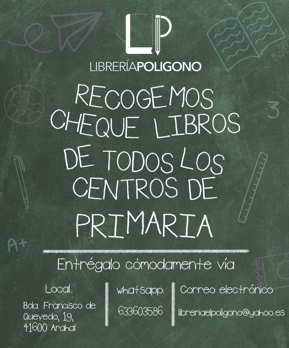 Buenos tardes!🤗 
hoy es lunes y estamos preparándonos para la vuelta al cole, deja en nuestras manos la  preparación de cheque libros📚 para el próximo curso. 😎
Feliz semana