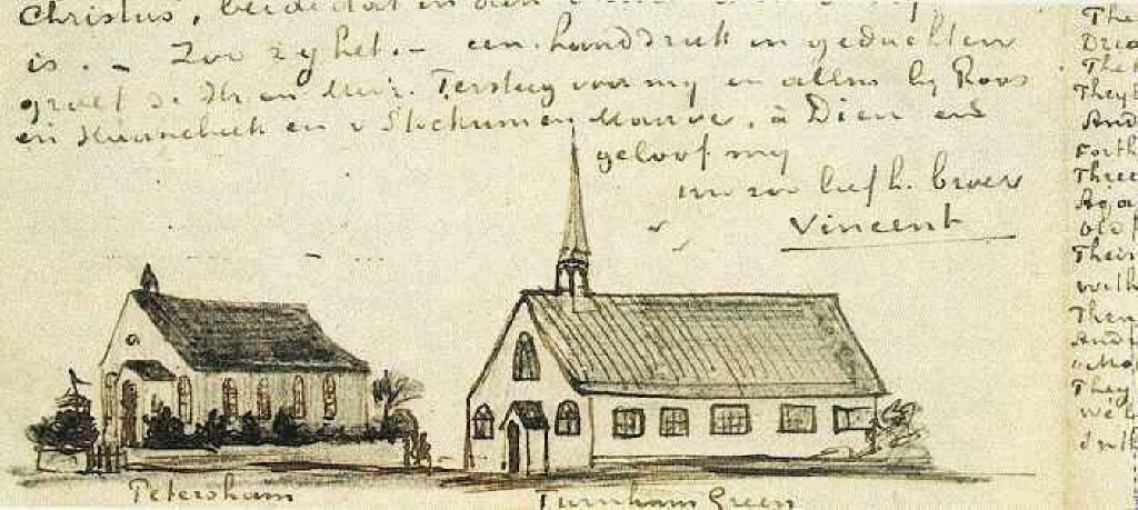 Churches at Petersham and Turnham Green, 1876 wikiart.org/en/vincent-van…