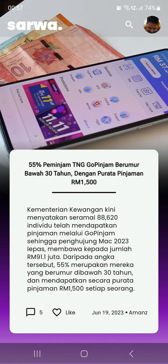SarwaApp's tweet photo. Sarwa Hari Ini!
- FlyFM menjadi stesen radio pertama guna AI sebagai juruhebah radio
- 84% rakyat Malaysia tiada simpanan tetap bulanan

Download Sarwa : https://t.co/g9rOrobJId https://t.co/aByJ4hO9dv