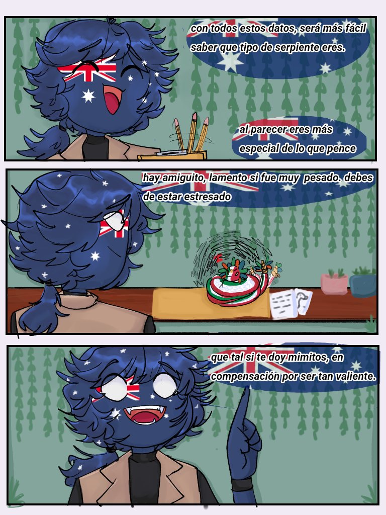 betthekiller201's tweet photo. El príncipe y la serpiente part 13
Australia x México ✨✨
Si se puedo recuperar esta parte :D
#betthekiller201 #CountryHumans #CountryHumans_mexico #CountryHumans_chile #autriamex #country_humans_australia https://t.co/XrdTtFtusi