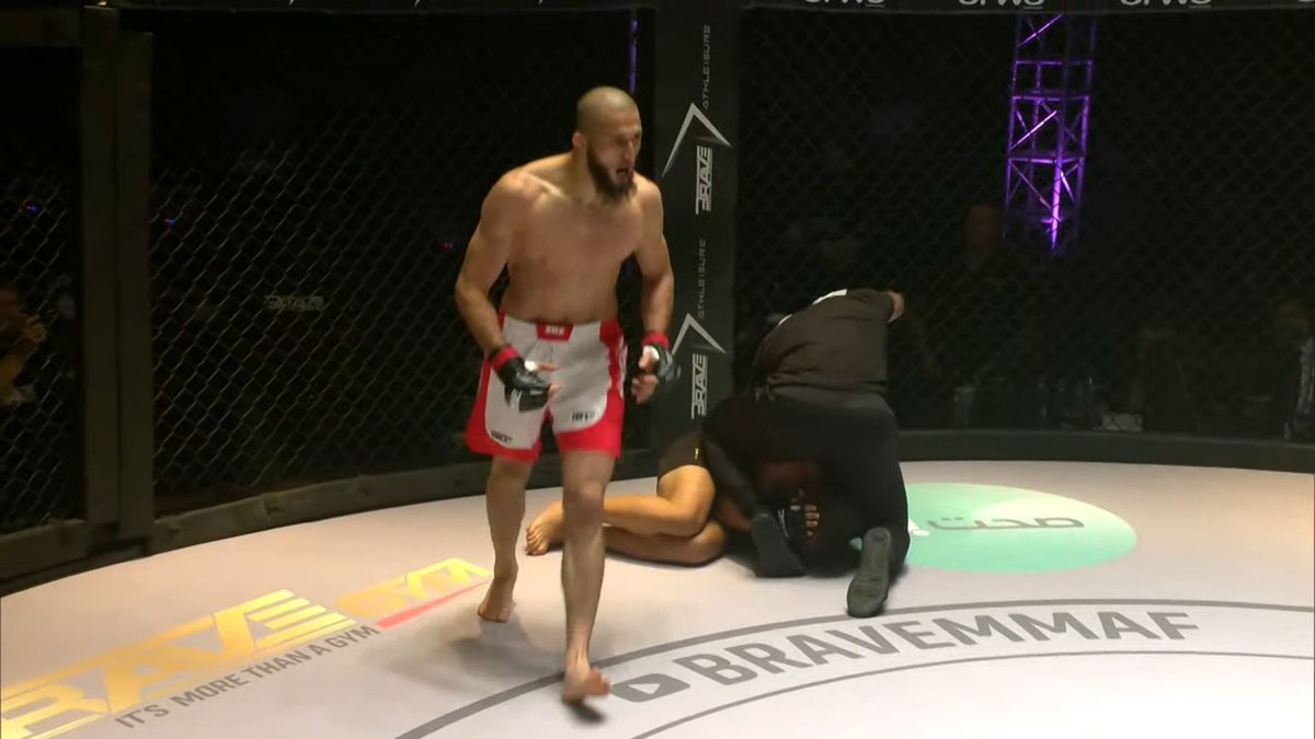 MMAFighting's tweet image. Video: Khamzat “Borz” Maaev scores 41-second knockout, announces plan to be ‘same or even better’ than Khamzat Chimaev mmafighting.com/2023/6/19/2376…