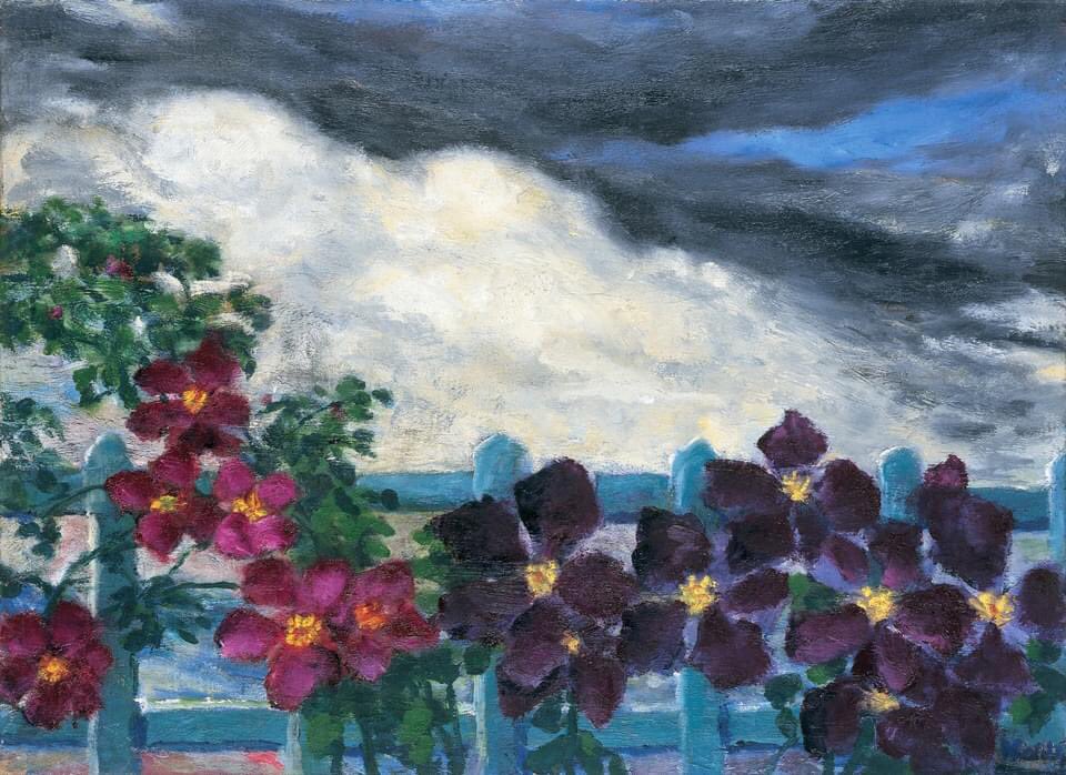 olgatuleninova's tweet photo. Emil Nolde - Clematis　1944　Öl auf Leinwand
Cologne Fine Art, Deutschland https://t.co/Vy7dMnz4oO