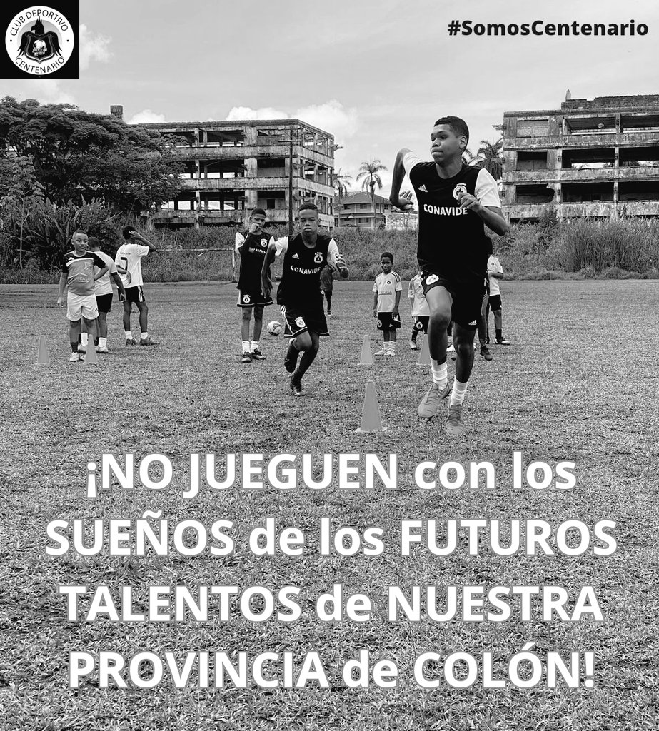 ¡ALERTA!🚨 La <a href="/liga_prom/">LIGA PROM</a> al sacarnos del Torneo Clausura 2023:
-Está jugando con los sueños de muchos niños y adolescentes que pertenecen a nuestra <a href="/acdcentenario/">Academia CD Centenario</a>.

-Está truncando el destino de muchos jóvenes que viven en lugares de riesgo social en Colón.

#SomosCentenario🔥
