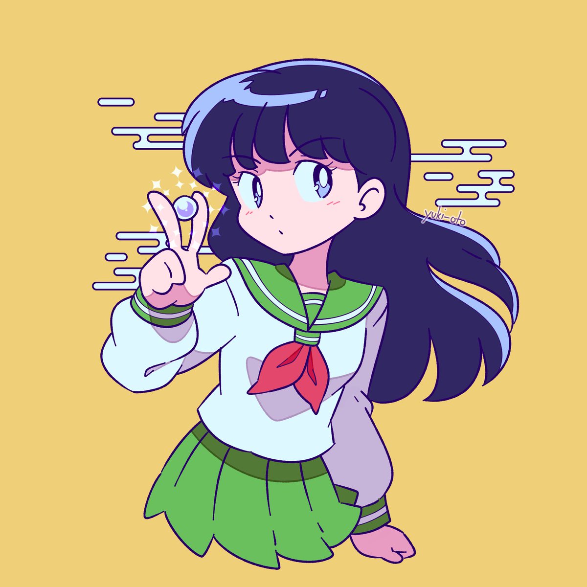 I really like early manga Kagome with her somewhat straight-cut bangs 🥰 #Inuyasha #犬夜叉