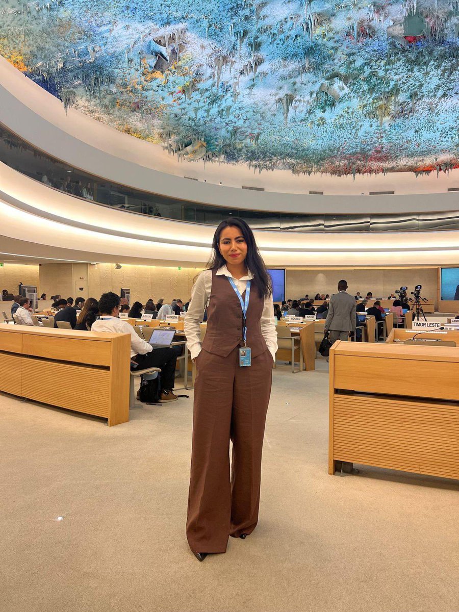 sitarah_m's tweet photo. I addressed the @UN_HRC 53rd Regular Session, shedding light on the ongoing persecution faced by the Hazara people. I empathised the extra layers of vulnerability faced by Hazara women due to the intersectional factors of gender, religion & ethnicity.

Written statement: https://t.co/F6T89z8x32