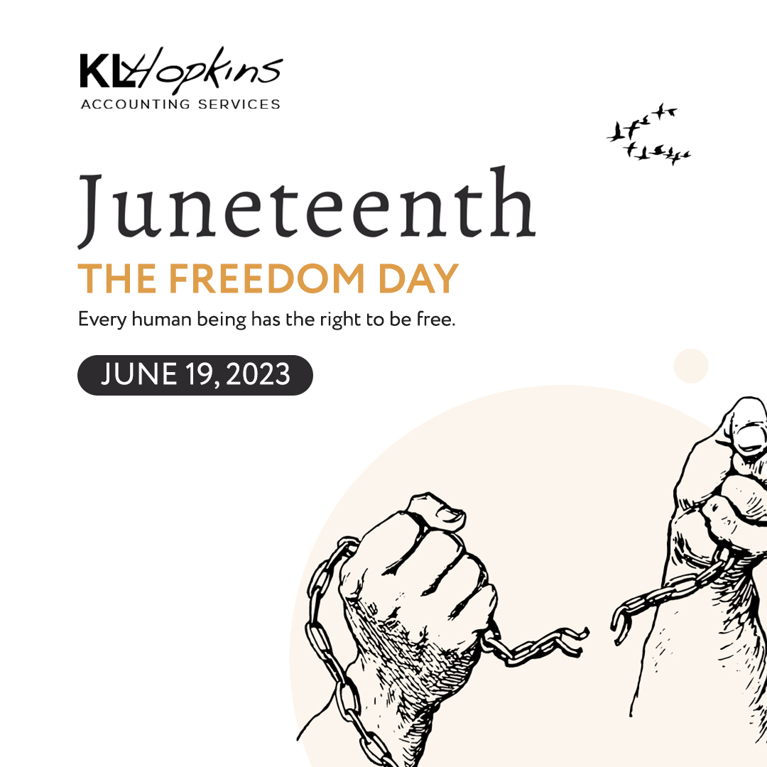 KLHopkinsTax's tweet photo. Happy Juneteenth, a day of remembrance, reflection, and progress. Let's celebrate the strides we've made and commit to building a future that recognizes and uplifts every voice. ❤️✨   

#KLHopkins⁣Tax  #successtips #Juneteenth #CelebrateJuneteenth https://t.co/CHA4weQgO9