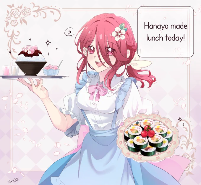 Did you all have lunch yet? 😋💙

Support me on Patreon! 
⬇️⬇️⬇️
https://t.co/PJFjoL2QGs

#hanayosora #food #kawaii #animegirl #korean 