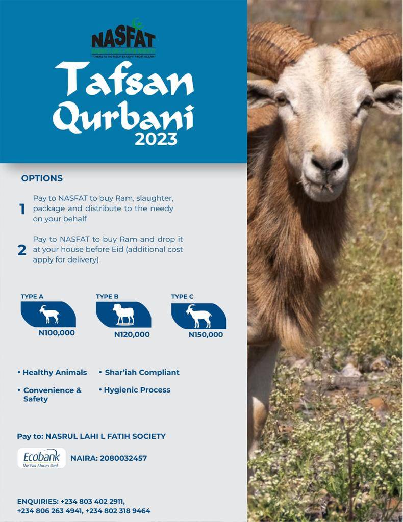 Qurbani 2023

Talk to us today about our Qurbani Service, and you will be glad you did.

#nasfatHELD 
#NASFATcares