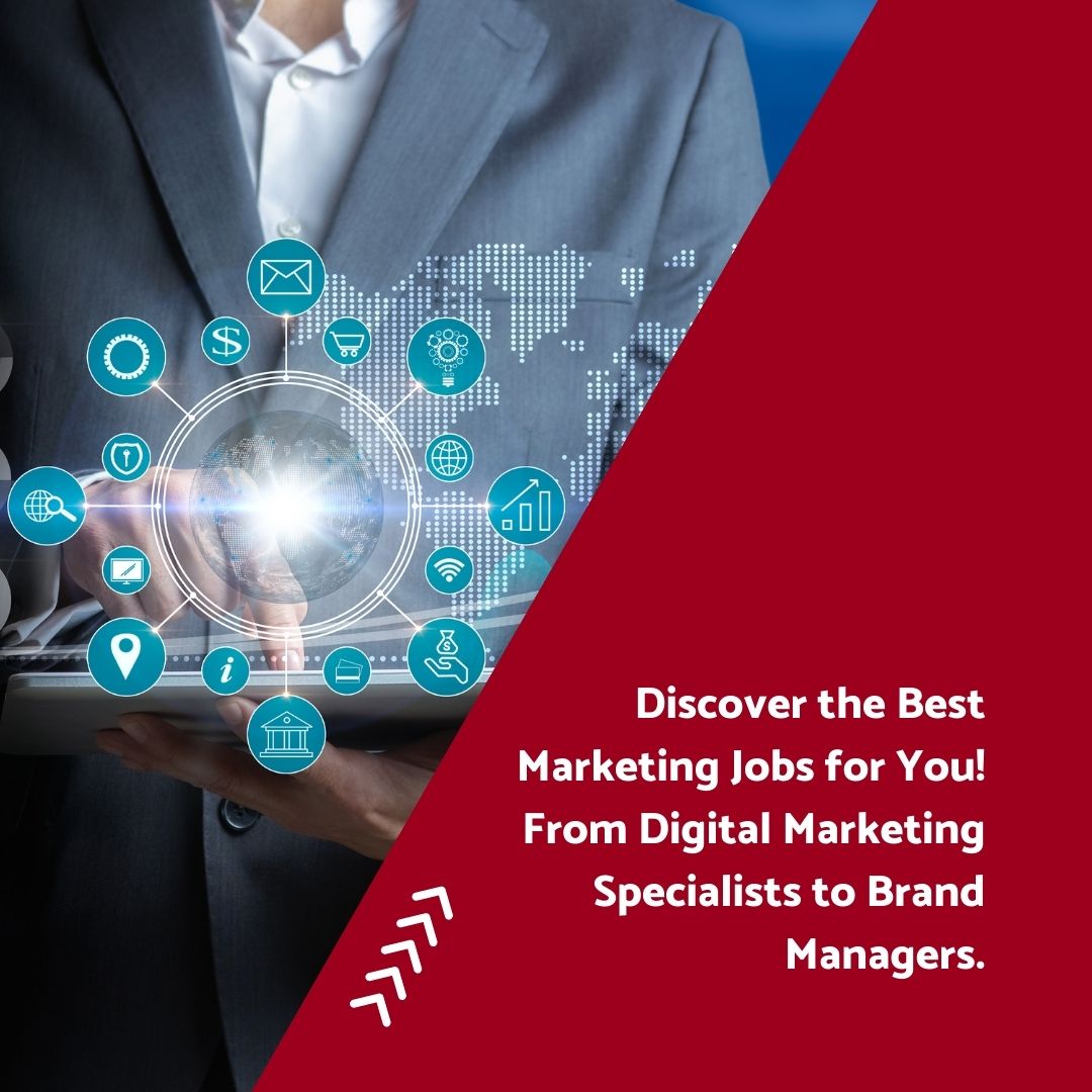 Discover the Best Marketing Jobs for You! From Digital Marketing Specialists to Brand Managers.

#businessmanagement #careeropportunities #directsalestraining #entrylevelmarketingjobs #jobopportunities #managementtraining #marketingtraining #recruitmentopportunities