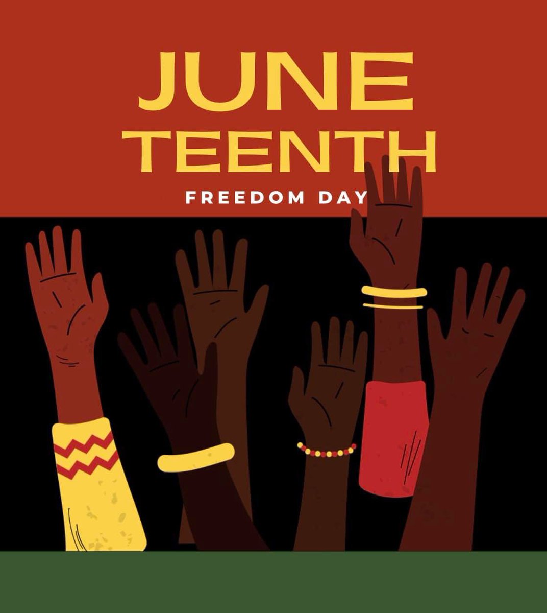 Today is Juneteenth, freedom day. On June 19, 1865, enslaved African Americans in Texas were finally told they were free… read more about the history of Juneteenth: juneteenth.com