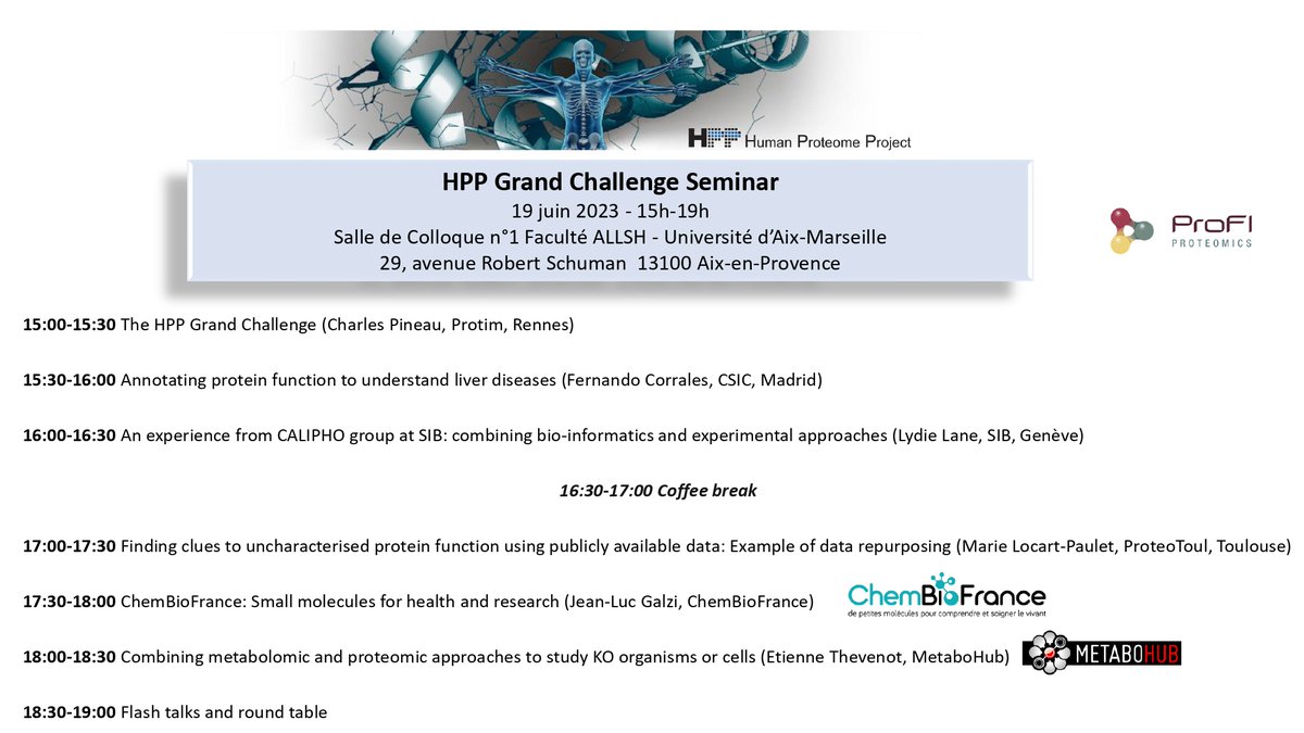 neXtProt (@nextprot_news) on Twitter photo Many thanks to the organizers for this great opportunity to exchange fresh ideas on how to better characterize the human proteome in the frame of in the HPP Grand challenge!
<a href="/CharlesPineau/">Charles Pineau</a> <a href="/fjcoriz/">Fernando Corrales</a> <a href="/hupo_org/">Human Proteome</a> Many thanks to the organizers for this great opportunity to exchange fresh ideas on how to better characterize the human proteome in the frame of in the HPP Grand challenge!
<a href="/CharlesPineau/">Charles Pineau</a> <a href="/fjcoriz/">Fernando Corrales</a> <a href="/hupo_org/">Human Proteome</a>