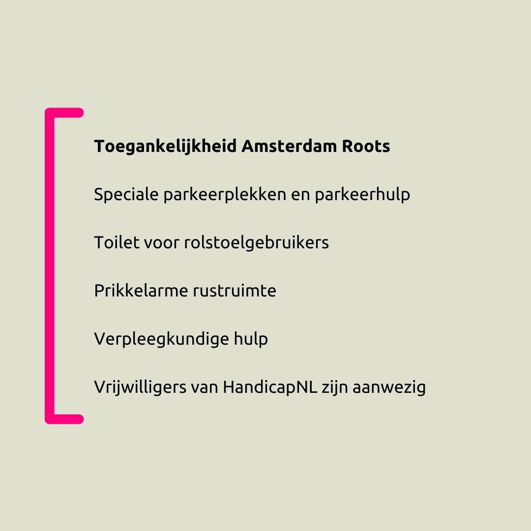 We ❤️ toegankelijke festivals! Aankomende zondag (25 juni) staat ons team Toegankelijke Festivals op Amsterdam Roots.
Dit kun je verwachten👇