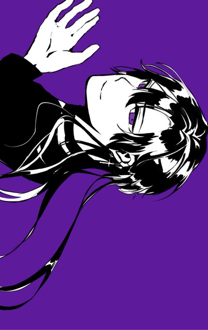 「hair between eyes purple theme」 illustration images(Latest)