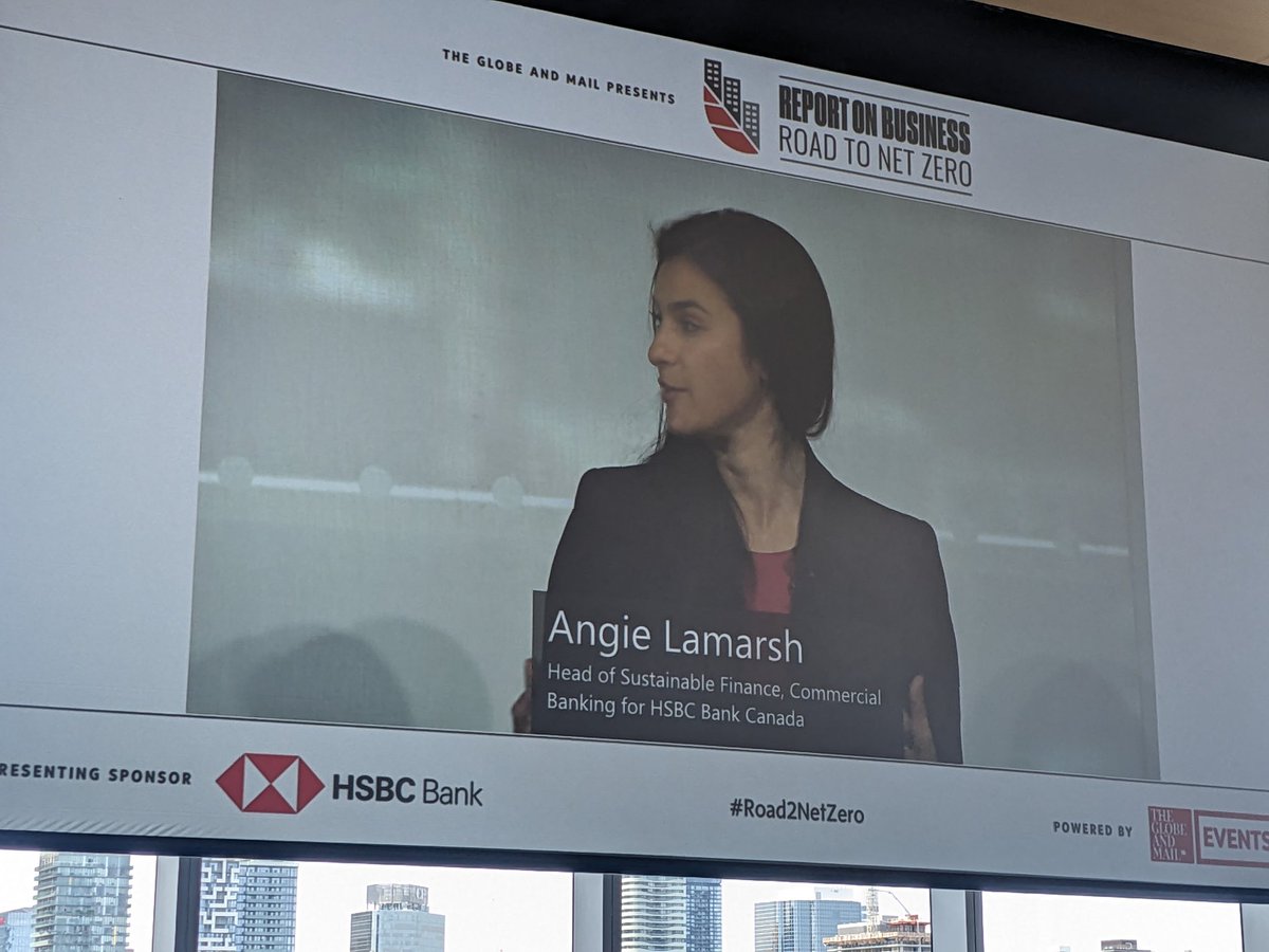 'Sustainability is more than climate.' Angie Lamarsh, Head of Sustainable Finance, Commercial Banking, @HSBC_CA at @TheGlobeEvents #Road2NetZero (I'm also 100% confident that the ESG human capital and talent gap can be quickly closed)