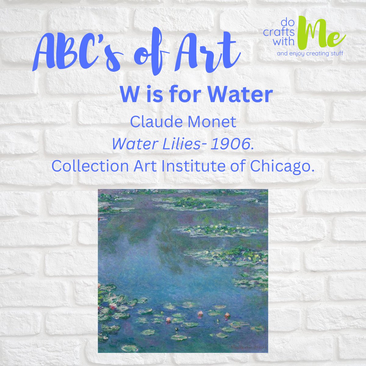 Dive into the enchanting world of art with the letter W: Water! Experience the mesmerizing beauty of water through the brushstrokes of Claude Monet in his masterpiece 'Water Lilies.'
#ABCsOfArt #WaterLilies #ClaudeMonet #ArtMasterpiece #WaterInspiration #ArtisticBeauty